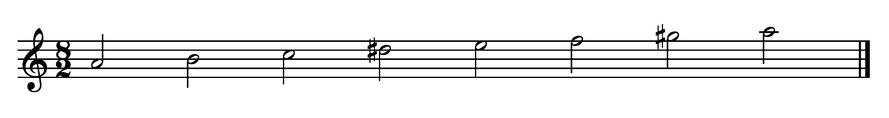 Modified Middle Eastern Scale in A (notation)