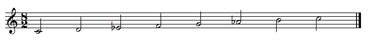 Harmonic Minor in C (notation)